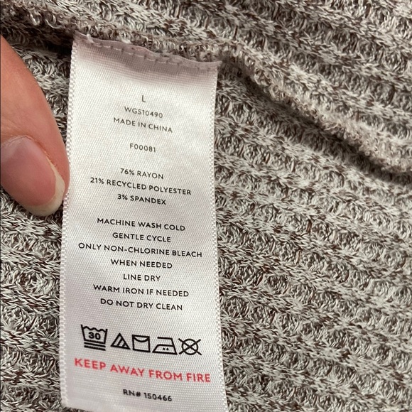 Unbranded Women's Beige Hooded Sweater Open Front Cardigan Long Sleeves Sz L - Picture 6 of 11